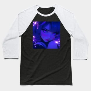 Cute anime girl in purple aesthetic Baseball T-Shirt